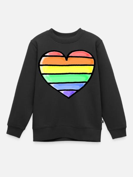 Fierté LGBT - Sweat Premium enfant bio - noir