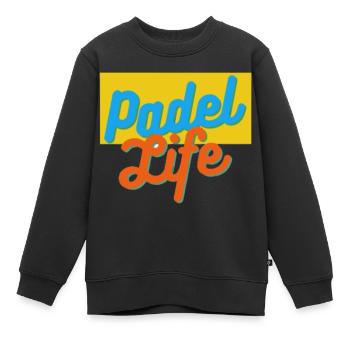 Padel Life - Kinder Premium Organic Sweatshirt - Schwarz - Vorne - AI Model Kid Female (0cm)