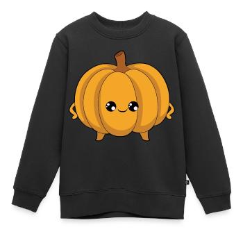 Citrouille - Sweat Premium enfant bio - noir - Devant - AI Model Kid Female (0cm)