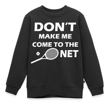 Tennis - Kinder Premium Organic Sweatshirt - Schwarz - Vorne - AI Model Kid Female (0cm)