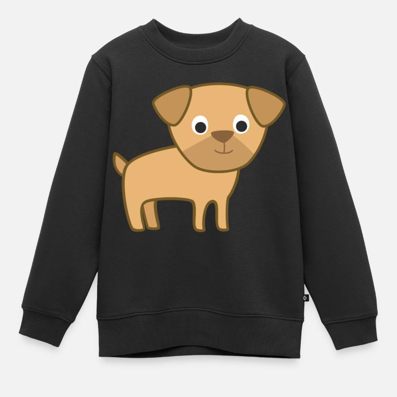 Chien mignon - Sweat Premium enfant bio - noir