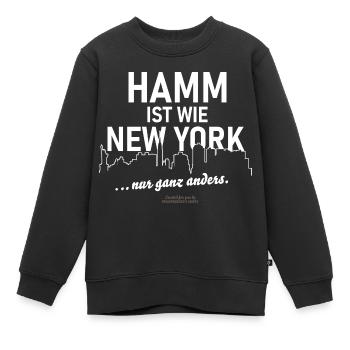 Hamm - Kinder Premium Organic Sweatshirt - Schwarz - Vorne - AI Model Kid Female (0cm)
