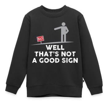 conception de texte drôle pour un amoureux du texte drôle - Sweat Premium enfant bio - noir - Devant - AI Model Kid Female (0cm)