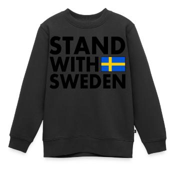 Schweden - Kinder Premium Organic Sweatshirt - Schwarz - Vorne - AI Model Kid Female (0cm)