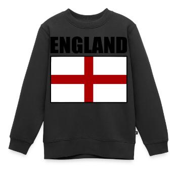 England - Kinder Premium Organic Sweatshirt - Schwarz - Vorne - AI Model Kid Female (0cm)