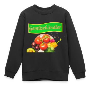 Marchand de légumes - Sweat Premium enfant bio - noir - Devant - AI Model Kid Female (0cm)
