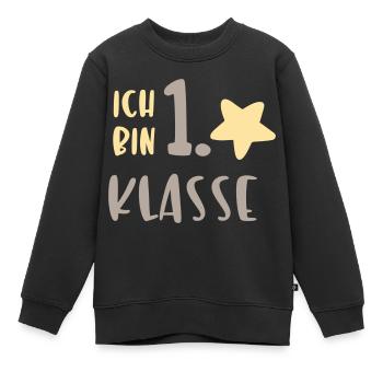 ich bin 1 Klasse Stern - Kinder Premium Organic Sweatshirt - Schwarz - Vorne - AI Model Kid Female (0cm)