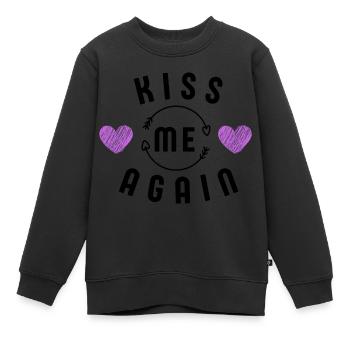 Embrasse-moi à nouveau - Sweat Premium enfant bio - noir - Devant - AI Model Kid Female (0cm)