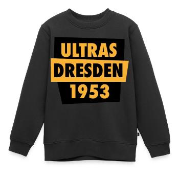 Ultras - Dresden - 1953 - Sachsen - Kinder Premium Organic Sweatshirt - Schwarz - Vorne - AI Model Kid Female (0cm)