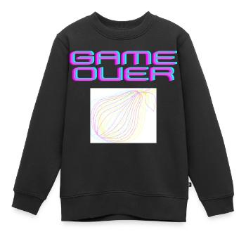Game OVER - Kinder Premium Organic Sweatshirt - Schwarz - Vorne - AI Model Kid Female (0cm)