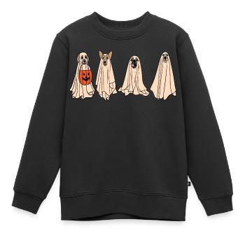 Ghost Dog Shirt, 2022 Happy Halloween - Sweat Premium enfant bio - noir - Devant - AI Model Kid Female (0cm)