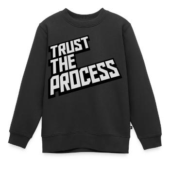 faire confiance au processus Devis - Sweat Premium enfant bio - noir - Devant - AI Model Kid Female (0cm)