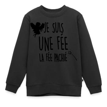 je suis une fée la fée pachié - Sweat Premium enfant bio - noir - Devant - AI Model Kid Female (0cm)