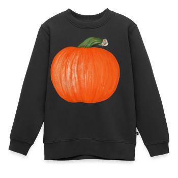 Grosse citrouille pour tous les fans d’Halloween - Sweat Premium enfant bio - noir - Devant - AI Model Kid Female (0cm)