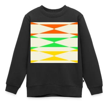Coin couleur - Sweat Premium enfant bio - noir - Devant - AI Model Kid Female (0cm)