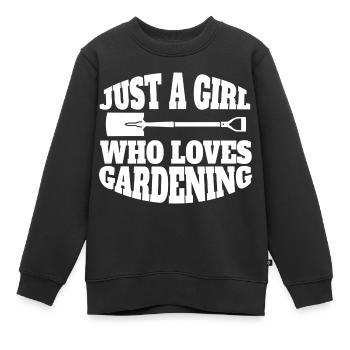 Gärtnerin Garten Mädchen Obstgarten Hobbygärtner - Kinder Premium Organic Sweatshirt - Schwarz - Vorne - AI Model Kid Female (0cm)