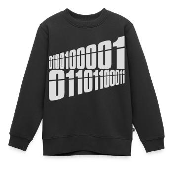 Binär Code Programm Sprache - Kinder Premium Organic Sweatshirt - Schwarz - Vorne - AI Model Kid Female (0cm)