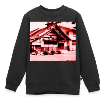 Temple à Nara, Japon. - Sweat Premium enfant bio - noir - Devant - AI Model Kid Female (0cm)