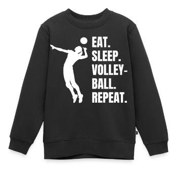 Volleyball Cadeau Volleyball de plage Volleyball Volleyball Joueur de volleyball - Sweat Premium enfant bio - noir - Devant - AI Model Kid Female (0cm)
