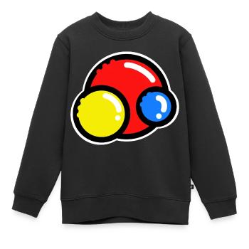Bunte Bälle | - Kinder Premium Organic Sweatshirt - Schwarz - Vorne - AI Model Kid Female (0cm)