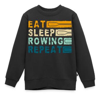 Rudern Wasser Steuermann - Kinder Premium Organic Sweatshirt - Schwarz - Vorne - AI Model Kid Female (0cm)