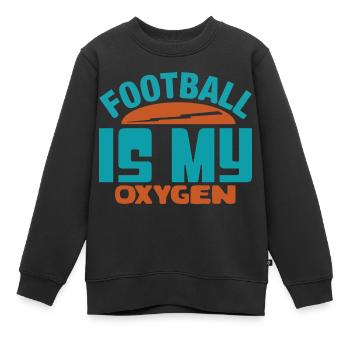 LE FOOTBALL EST MON OXYGÈNE - Sweat Premium enfant bio - noir - Devant - AI Model Kid Female (0cm)