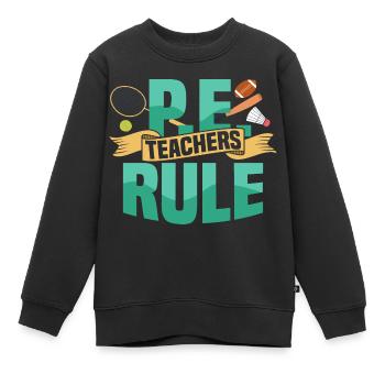 Les enseignants de l’éducation physique dirigent l’école d’éducation physique - Sweat Premium enfant bio - noir - Devant - AI Model Kid Female (0cm)