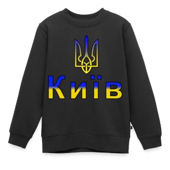 Kiew - Hauptstadt der Ukraine - Kinder Premium Organic Sweatshirt - Schwarz - Vorne - AI Model Kid Female (0cm)