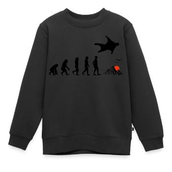 Wingsuit flying Base Jumping Skydiving Evolution - Kinder Premium Organic Sweatshirt - Schwarz - Vorne - AI Model Kid Female (0cm)