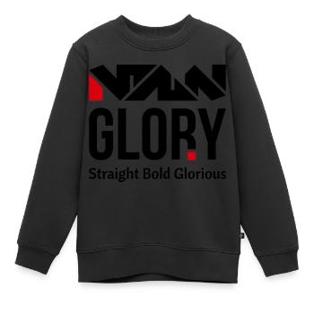 MANN RUHM | Sportlich lässig | Echte Geschenke für Männer - Kinder Premium Organic Sweatshirt - Schwarz - Vorne - AI Model Kid Female (0cm)