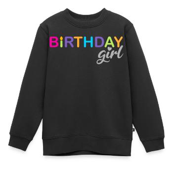 Fille d’anniversaire - Sweat Premium enfant bio - noir - Devant - AI Model Kid Female (0cm)