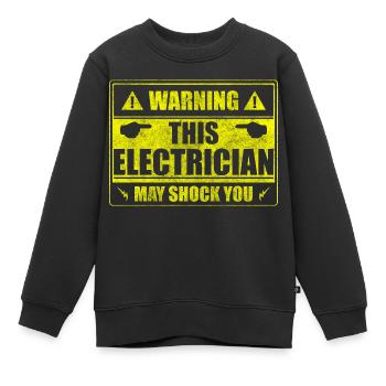 Electricité Profession Volt Blitz - Sweat Premium enfant bio - noir - Devant - AI Model Kid Female (0cm)