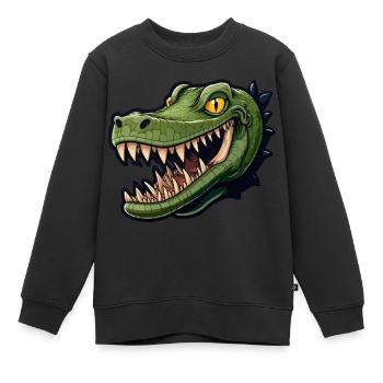 Alligator - Kinder Premium Organic Sweatshirt - Schwarz - Vorne - AI Model Kid Female (0cm)