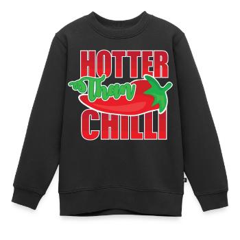 Hotter than Chilli - Kids Premium Organic Sweatshirt - black - Front - AI Model Kid Female (0cm)