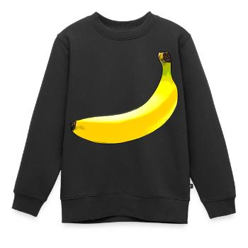 Banane - Kinder Premium Organic Sweatshirt - Schwarz - Vorne - AI Model Kid Female (0cm)