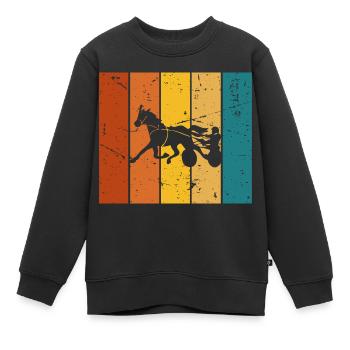 Traber Vintage Geschenk Rennen - Kinder Premium Organic Sweatshirt - Schwarz - Vorne - AI Model Kid Female (0cm)