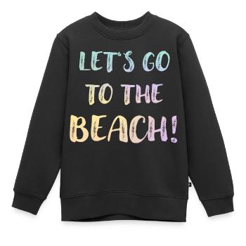lets go to the beach pastell shirt motiv somme - Kinder Premium Organic Sweatshirt - Schwarz - Vorne - AI Model Kid Female (0cm)