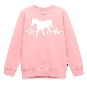 Heartbeat - Étalon Cheval Jument Ross Equestrian - Sweat Premium enfant bio - rose - Devant - AI Model Kid Female (0cm)