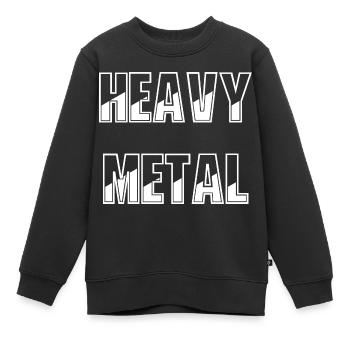 Métal lourd - Sweat Premium enfant bio - noir - Devant - AI Model Kid Female (0cm)