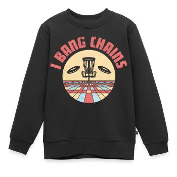 I Bang Chains Disc Golf Frisbee - Kinder Premium Organic Sweatshirt - Schwarz - Vorne - AI Model Kid Female (0cm)