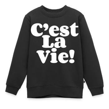 Das ist das Leben - Kinder Premium Organic Sweatshirt - Schwarz - Vorne - AI Model Kid Female (0cm)