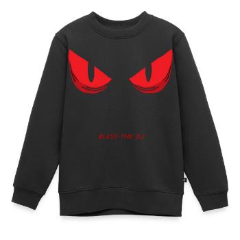 YEUX - Sweat Premium enfant bio - noir - Devant - AI Model Kid Female (0cm)