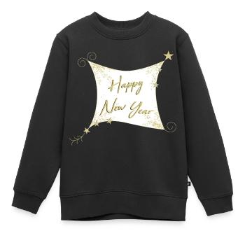 BONNE ANNÉE - Sweat Premium enfant bio - noir - Devant - AI Model Kid Female (0cm)