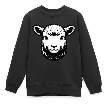Mouton Agneau - Sweat Premium enfant bio - noir - Devant - AI Model Kid Female (0cm)