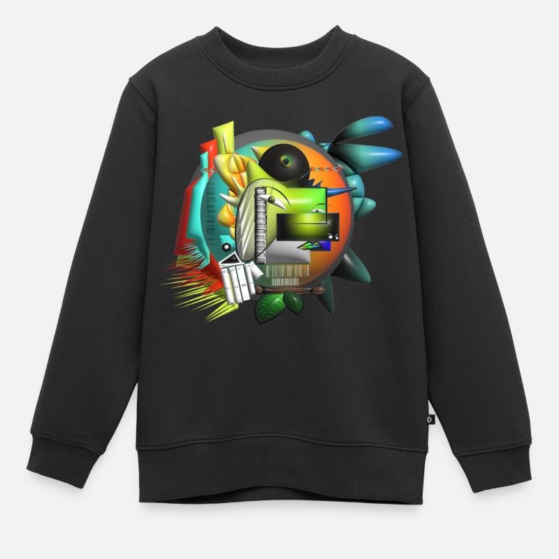 Art abstrait Cubisme - Sweat Premium enfant bio - noir