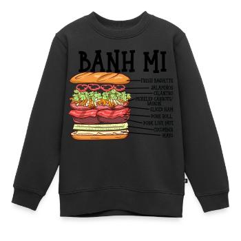 Vietnam Viet Banh Mi Brot Vietnamese I Geschenk - Kinder Premium Organic Sweatshirt - Schwarz - Vorne - AI Model Kid Female (0cm)