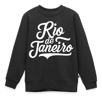 Rio de Janeiro - Sweat Premium enfant bio - noir - Devant - AI Model Kid Female (0cm)