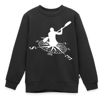 Paddeln - Kinder Premium Organic Sweatshirt - Schwarz - Vorne - AI Model Kid Female (0cm)