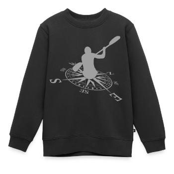 Paddeln - Kinder Premium Organic Sweatshirt - Schwarz - Vorne - AI Model Kid Female (0cm)