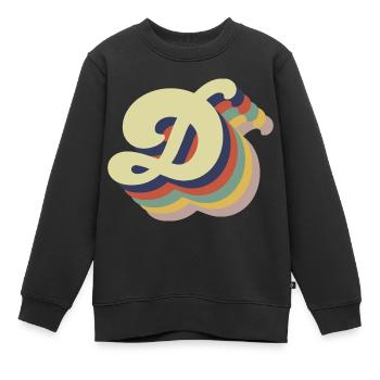 Retro-Brief - Kinder Premium Organic Sweatshirt - Schwarz - Vorne - AI Model Kid Female (0cm)